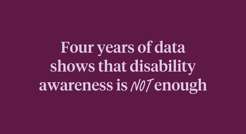 Four years of data shows that disability awareness is not enough
